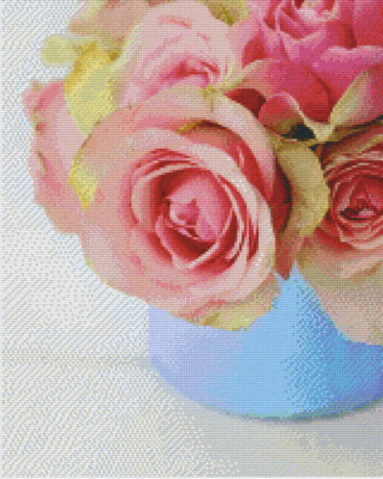Rose In Vase Sixteen [16] Baseplate PixelHobby Mini- mosaic Art Kit
